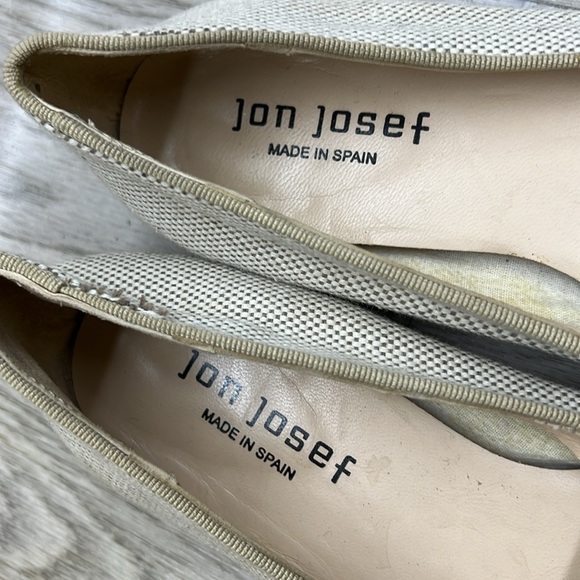 Jon Josef Women’s Bee Happy Natural Linen Loafer Flat - Picture 4 of 13